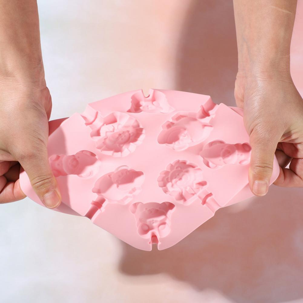 Heat-resistant Durable Square Exquisite Cartoon Lollipops Candy Mold for Home