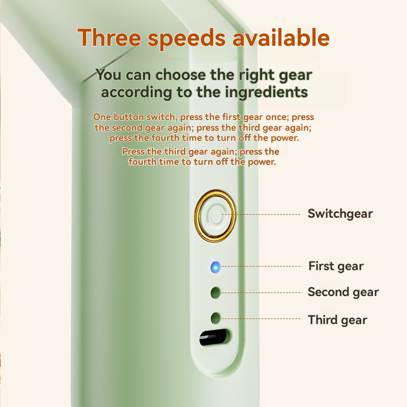 Mezclador de alimentos eléctrico portátil plegable, mezclador eléctrico de mano con recarga USB, batidor de huevos, utensilios de cocina para el hogar