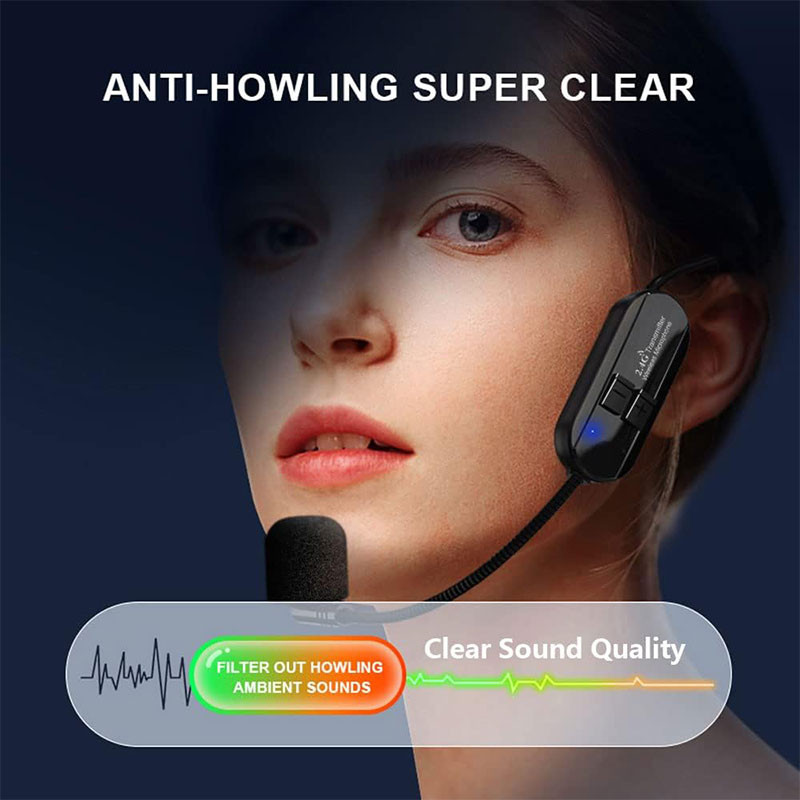 Profession elles drahtloses Headset Mikrofon Sender Mikrofon für Voice Pa System Radio Gitarre Lehre Gaming drahtloses Mikrofon