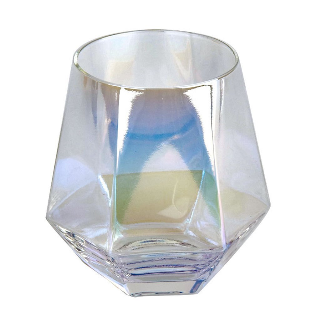Phnom penh diamant färgglada glas bar sexkantig kristall whisky sprit glas juice kopp vin set: Pf180504