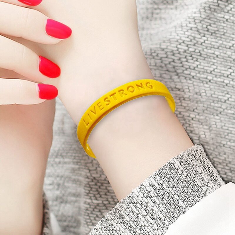 Pulsera de silicona con holograma fuerte para hombres y mujeres, pulsera de goma potente para exteriores, brazalete de deportes, accesorios, , amarillo, 1 ud.