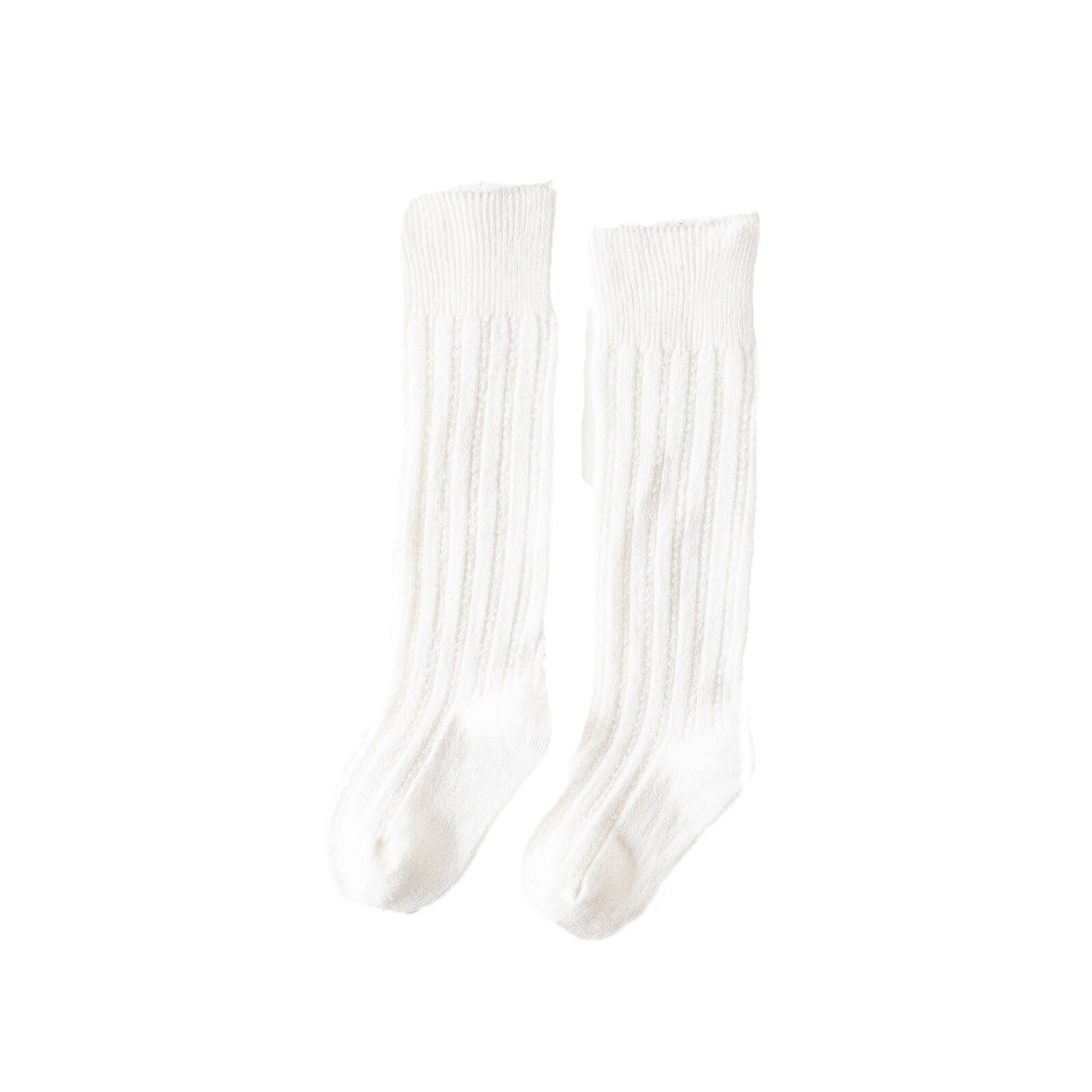 Baby Pasgeboren Meisjes Solid Ademende Sokken Soft Antislip Zomer Baby Peuter Been Warmer Sokken Baby Kleding Accessoires 0-24M: WHITE / 24M