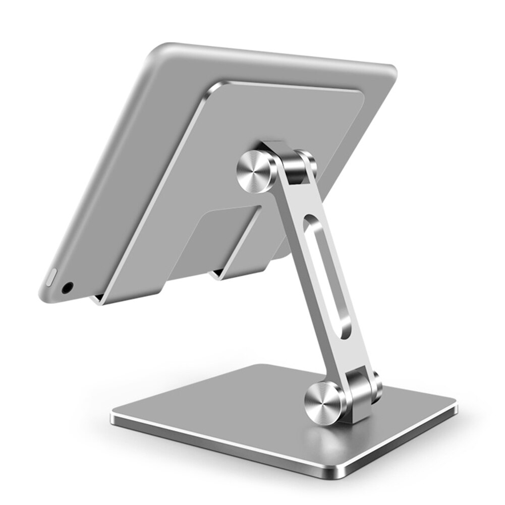 Tablet Stand Desktop Adjustable Stand Foldable Holder Dock Cradle For iPad Pro 12.9 11 10.2 Air Mini Mobile Phone Holder Bracket: Silver