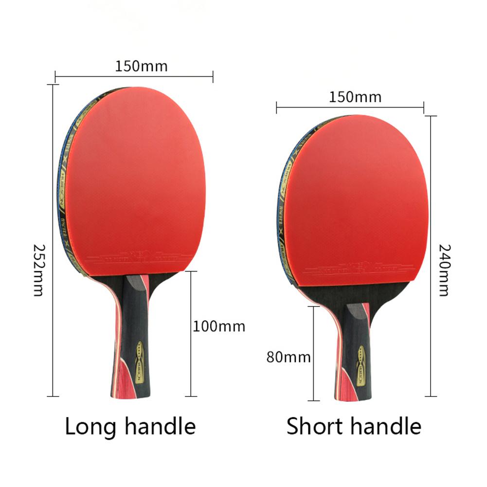 Huieson 5 Star Carbon Fiber Tafeltennis Racket Dubbele Puistjes-In Rubber Pingpong Racket Carbon Enkele &amp; Racket Cover lange/Korte