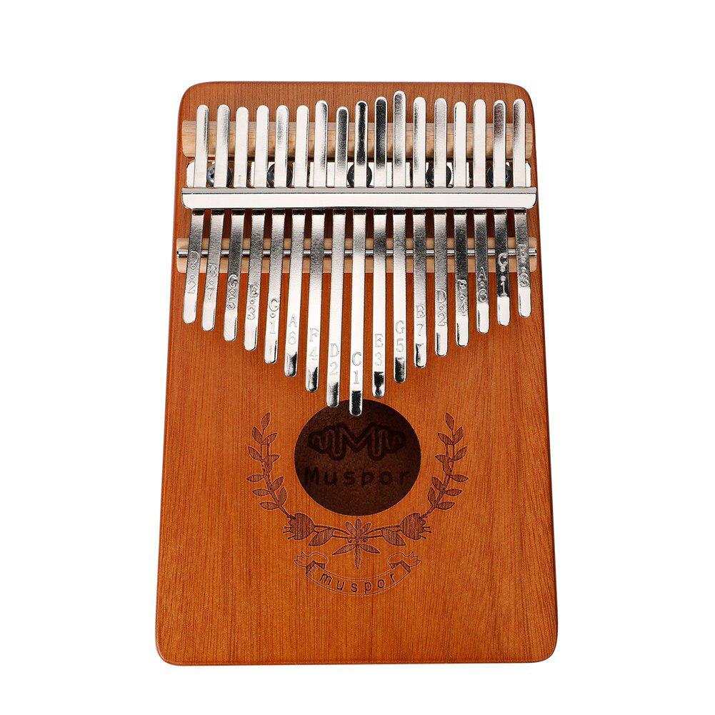 Muspor 17 touches pouce Piano acajou Kalimba doigt Mbira Sanza guirlande Style pouce Piano doigt clavier Instrument de musique
