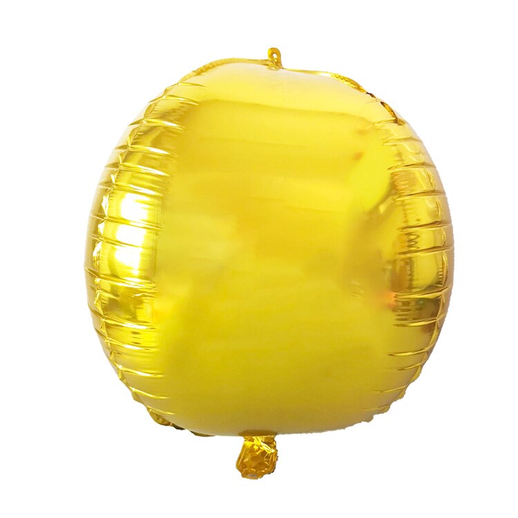 Globos metalizados redondos 4D dorados de 32 pulgadas, globos metalizados de helio, espejo metálico, suministros para Decoraciones de de cumpleaños y bodas, 1 Uds.: Gold 4D Balloon