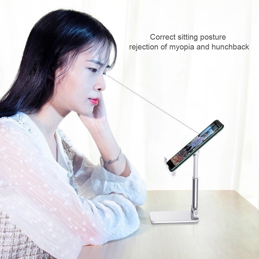 Foldbart skrivebord mobiltelefon holder stativ til iphone ipad pro tablet fleksibel tyngdekraft bord desktop celle smartphone stativ