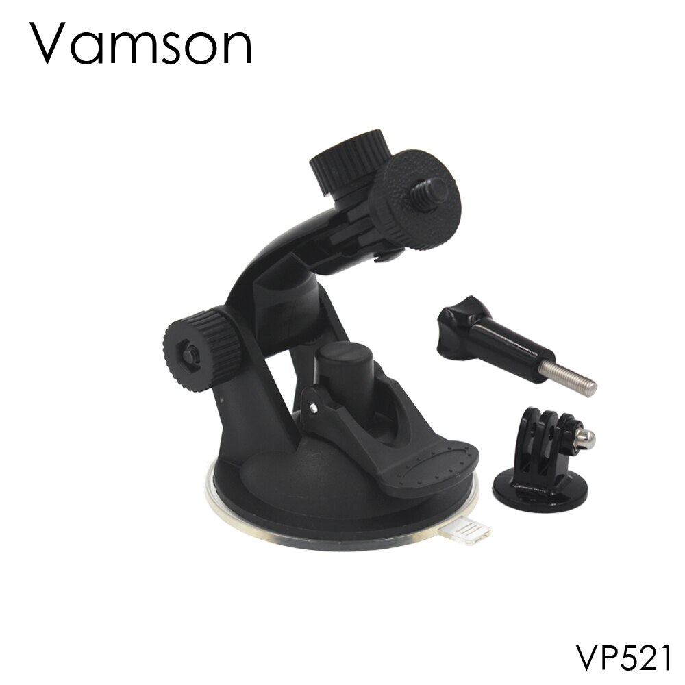 Vamson 360 Graden Rotatie Zuignap Houder Voorruit Auto Mount Stand voor Gopro Hero 6 5 4 voor Yi 4 K