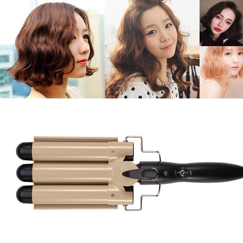 Electric Hair Curler 3 Barrel Curly Hair Wand Hair Styling Curling Irons