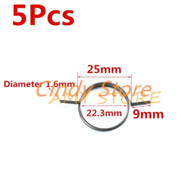 5Pcs Door Handle Springs Internal Door Lever Knob Latch Replacement Coil Torsion Spring for Repairing: Gun Metal