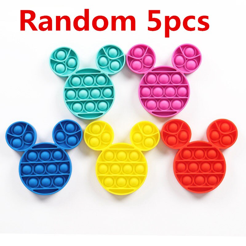 5Pcs/Lot Push Bubble Fidget Sensory Pop It Special Needs Stress Reliever Figet Toys Popit Stress Soft Squeeze Toy: 8