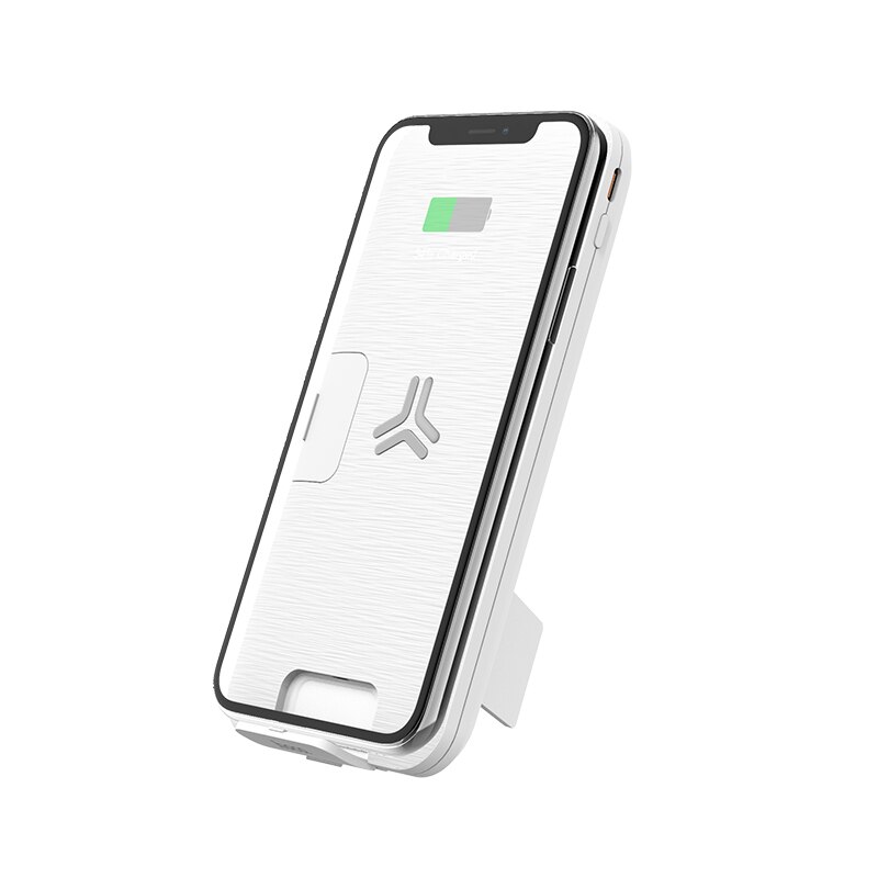 hoco 10000mAh QI Wireless Charger Power Bank QC3.0+PD 18W Fast Charging USB Powerbank External Battery for iphone 11 Samsung S10: White