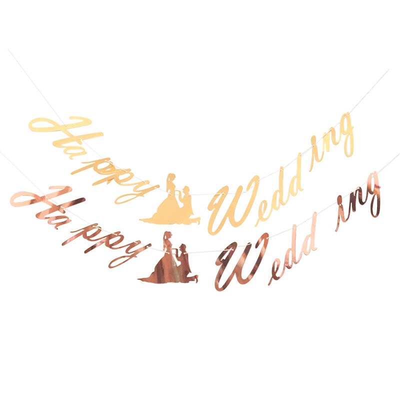 Bryllup banner papir guirlande candy bar bryllup dekoration til bryllup fest favoriserer mariage fest forsyninger dekoration