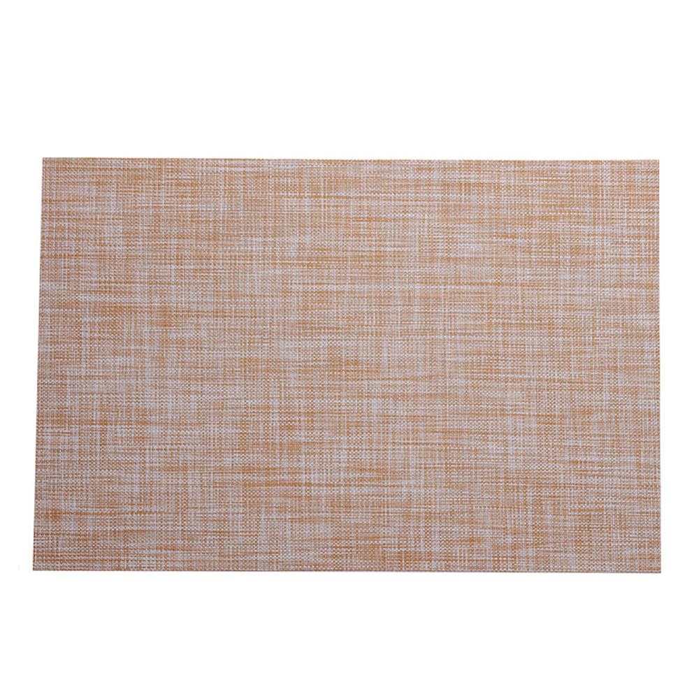 PVC rectangle stand dining placemat for table pads heat resistant drink holder cup pad mantel Individual drying mat: Orange
