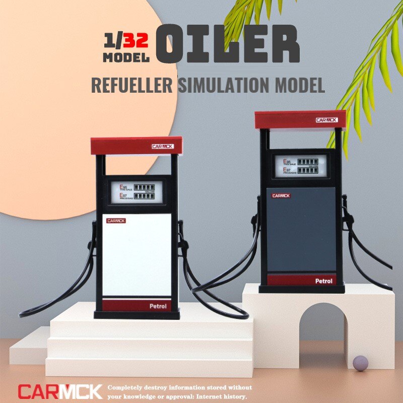 1:18 Scale Simulation Fuel Dispenser Gas Station Model Alloy Car Static Display Sand Table Scene Decoration Toy For Boys