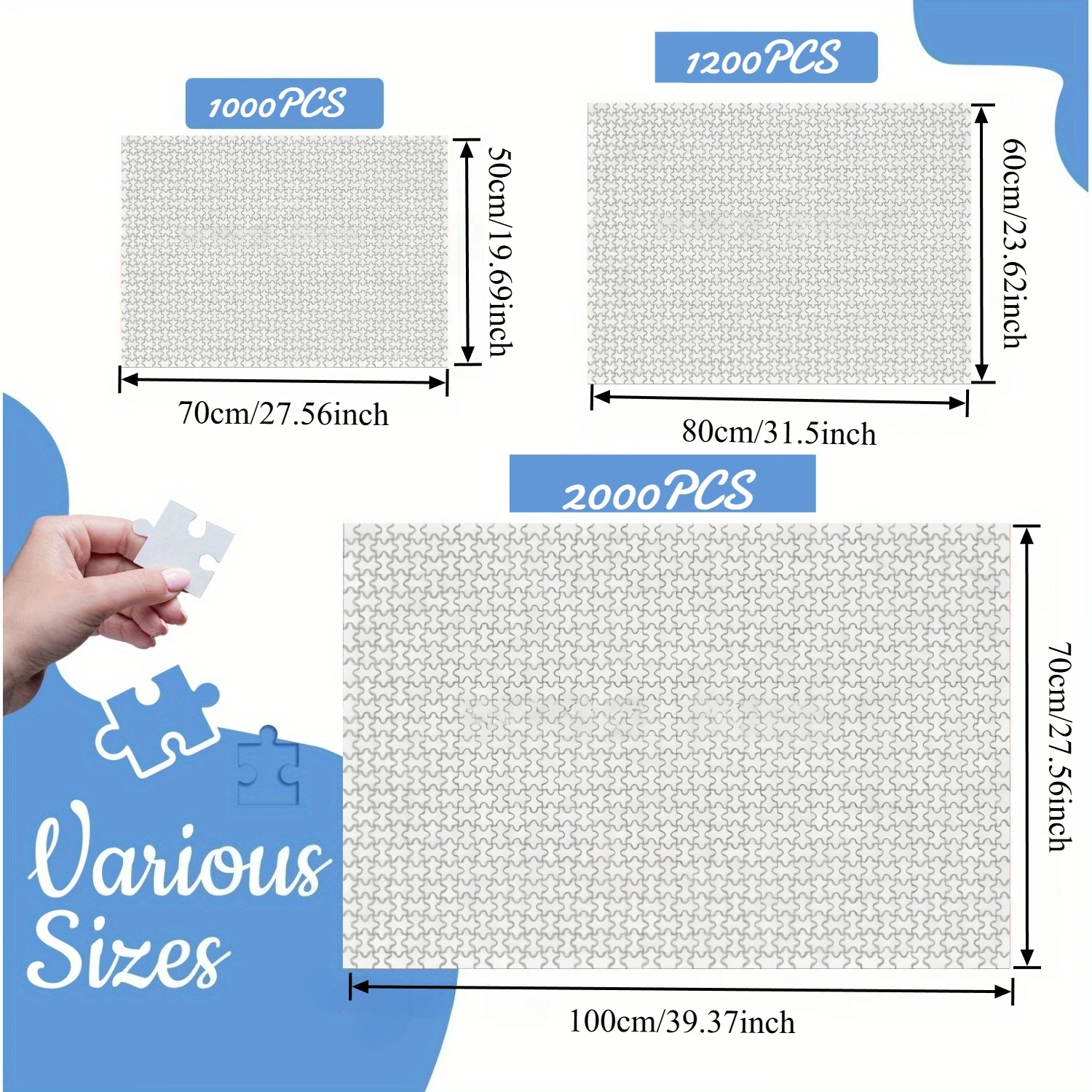 Round Moon Planet Landscape 2000 PCS Jigsaw Puzzles Challenging Family Activity Game for Gameroom Bedroom Decoration