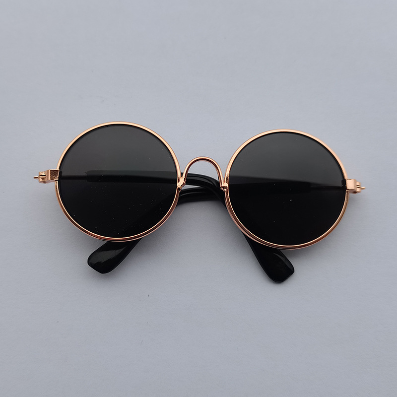 Jolies lunettes de soleil rondes Vintage pour chat, lunettes réfléchissantes pour petit chien, chat, Photos d'animaux de compagnie, produits pour animaux de compagnie, accessoires: L / jaune clair