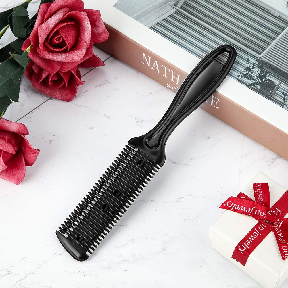 3pcs Hair Cutter Comb Double Side Haircut Scissors Hair Comb Cutter Trimmer with Stainless Steel Blade Hair Shaper Razor #E