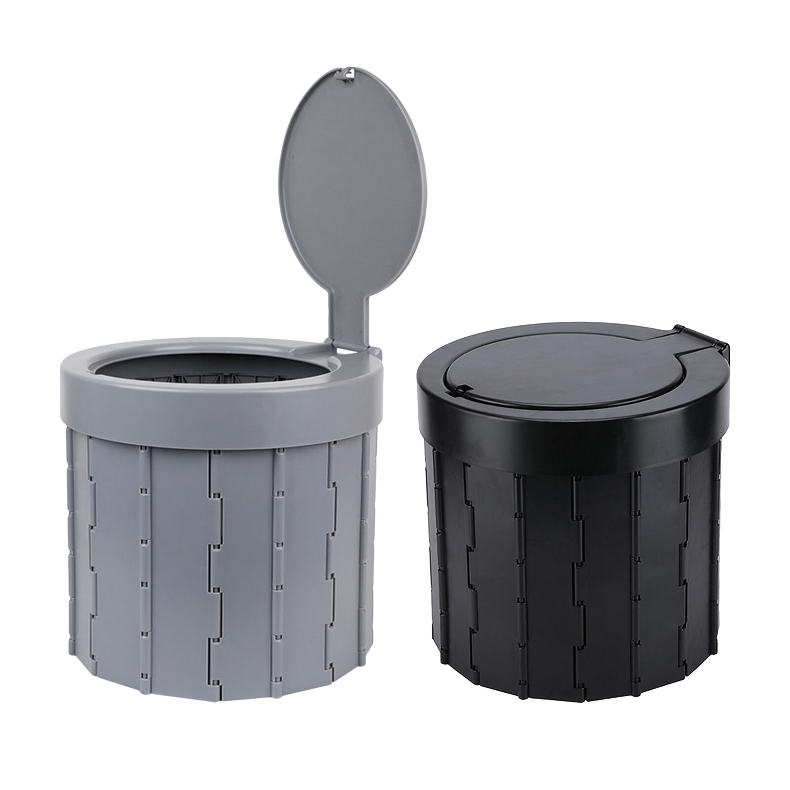 Asiento de inodoro plegable, cubo para coche, WC móvil, Commode temporal