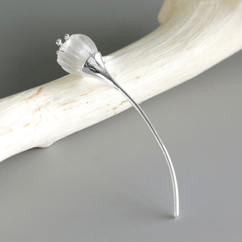 Natur 925 brosche aus sterlingsilber mit roter korallenblume für damenschmuck: Silberkristall