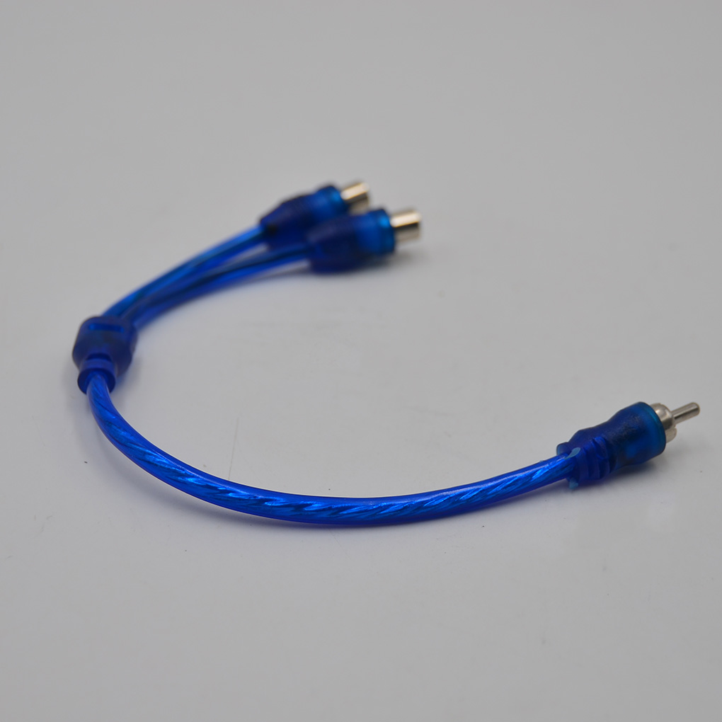 1 Male naar 2 Vrouwelijke Splitter Kabel RCA Audio Kabel Y Shape Adapter Car Audio Lijn Connector