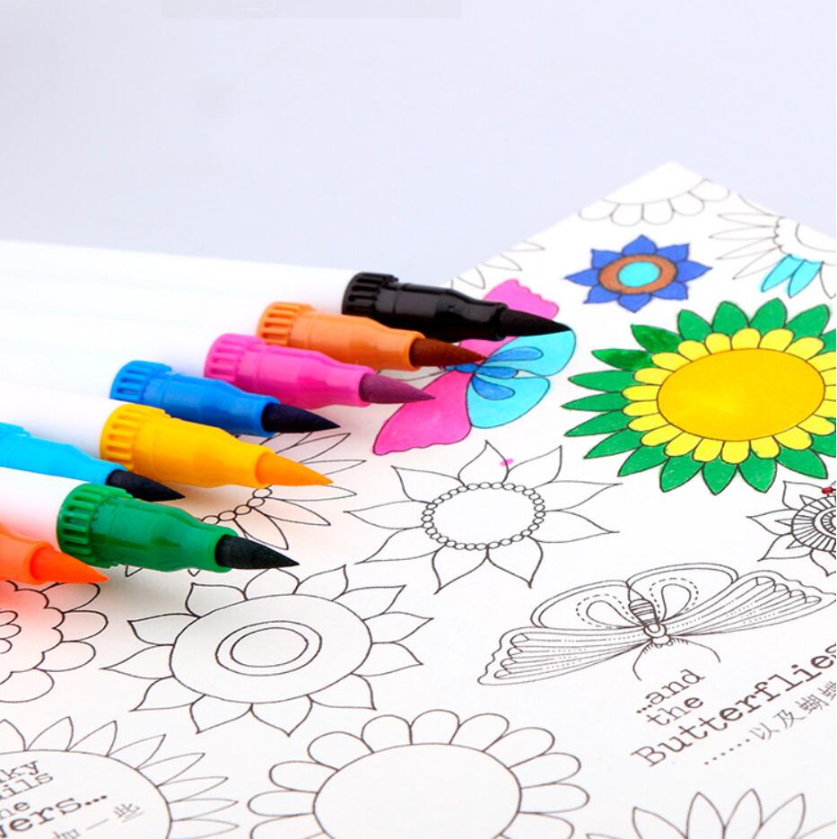Rotuladores para pinceles de doble punta, 100 colores, marcadores delineadores finos, lápices de acuarelas, pinceles, plumas de dibujo, trazo para colorear la Manga