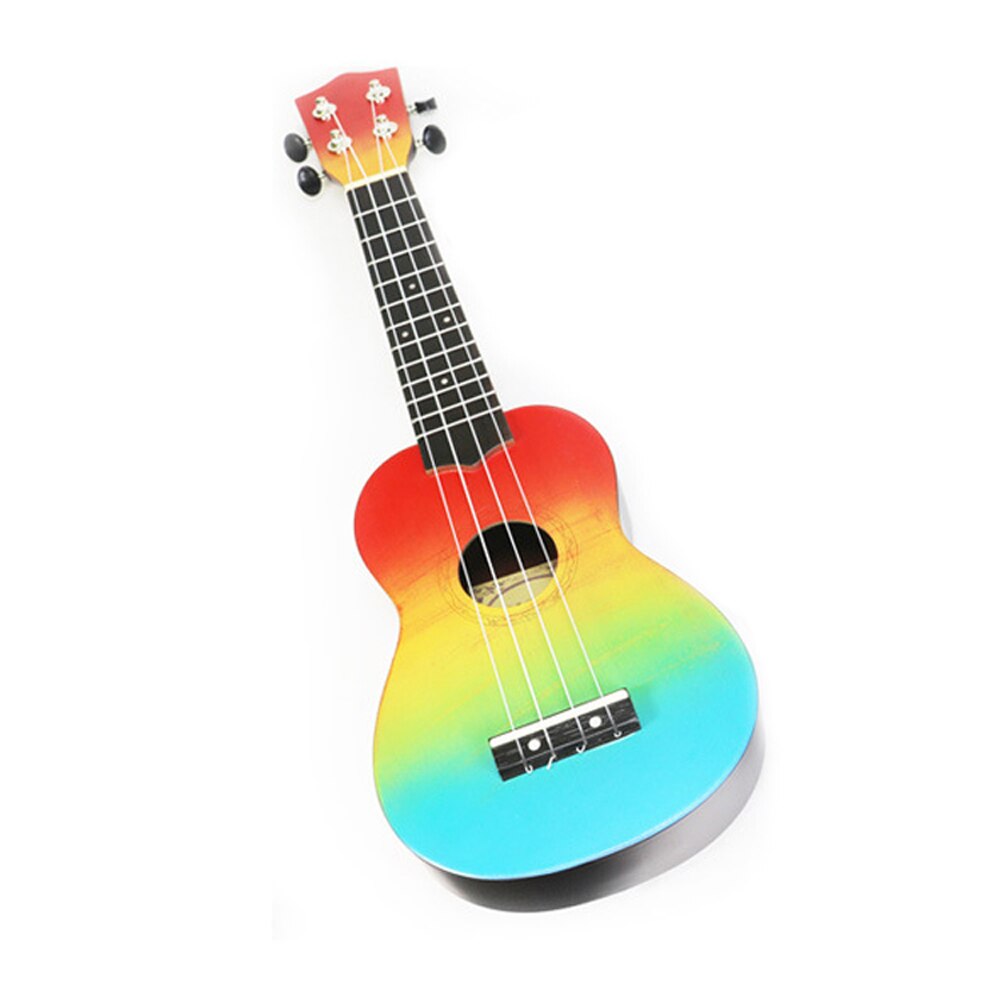 Ukulele Hand-Painted Combo 21 Ukulele Black Soprano 4 Strings Uke Bass Stringed Musical Instrument Perfect for Beginners: Style 1