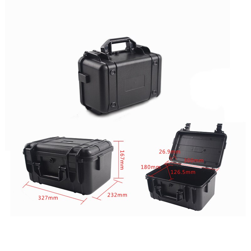 Portable Plastic Waterproof Dry Box Toolbox Safety Equipment Case Equipment Instrument Box Shockproof Sponge Large Small