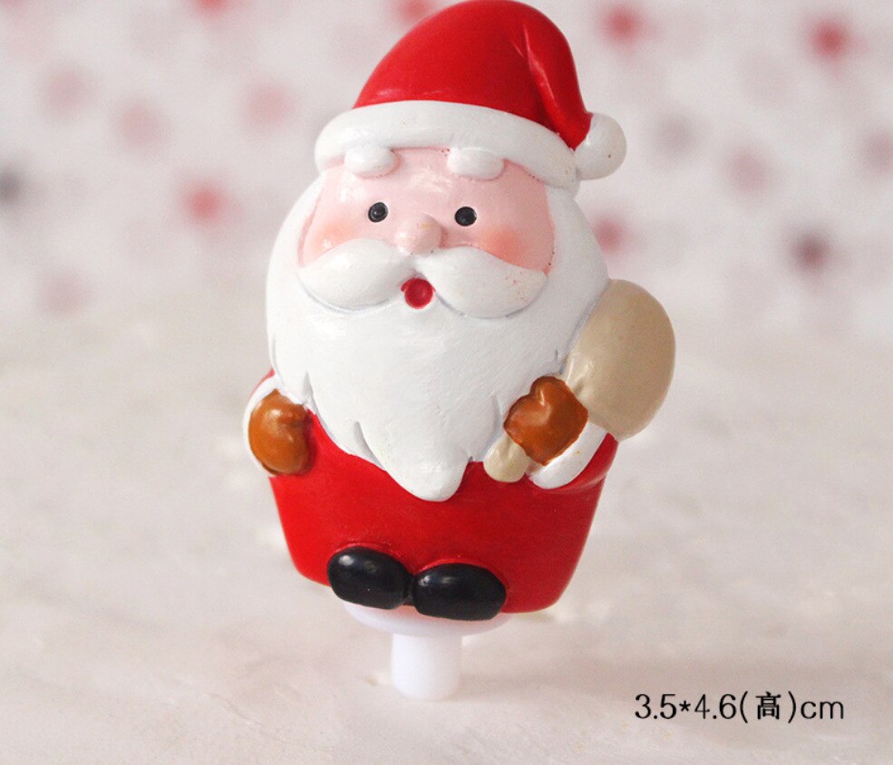 Merry Christmas Cake Toppers Cute Santa Claus Cake Decor Xmas Tree Cupcake Topper Merry Christmas Decor for Home Noel: Fluorescence Yellow