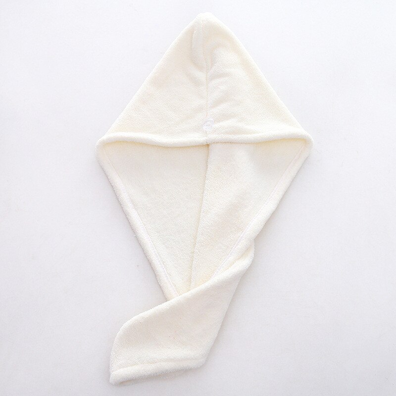Mikrofaser Schlecht Handtuch Haar Trocken Schnell Trocknend Dame Schlecht handtuch weiche dusche kappe Hütte für Dame mann Turban Kopf wickeln baden Werkzeuge: Weiß