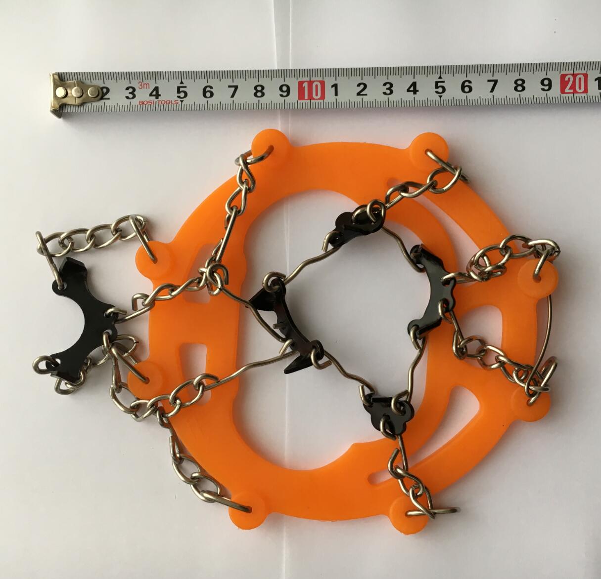 Hewolf 8 Teeth Outdoor Ice Snow Spikes Climbing Crampons Equipment Mountaineering Gear Anti Slip Shoes Grippers Claws Chains DBO