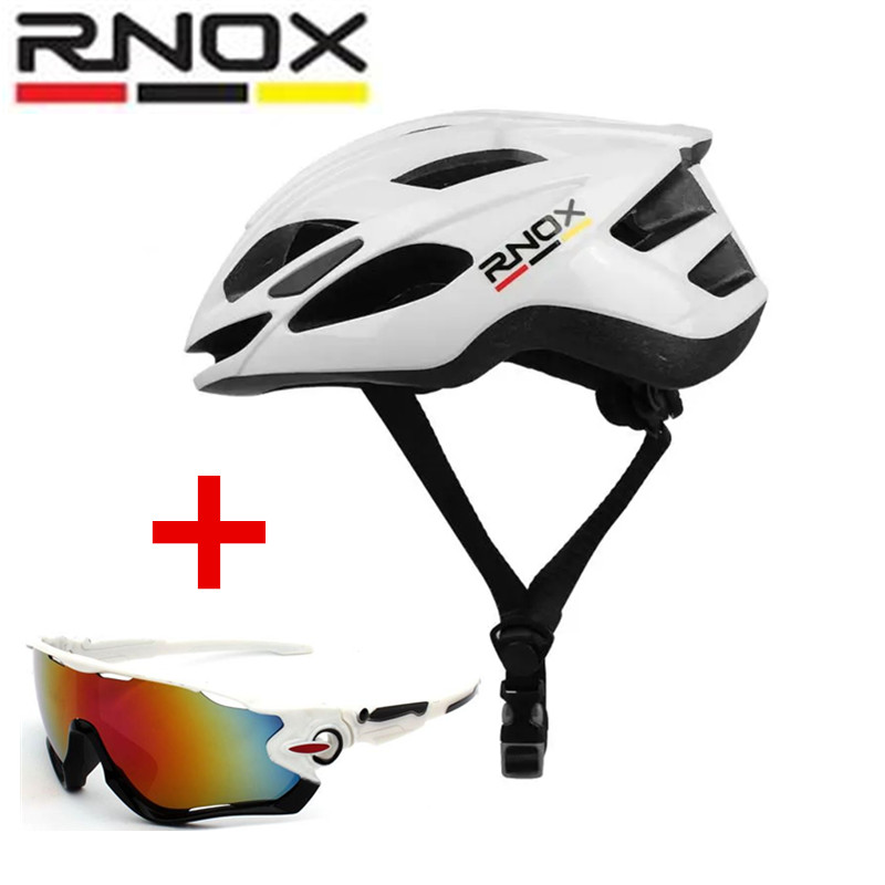 RNOX Neuer ultraleichter Fahrradhelm, Sicherheitskappe, Fahrradhelm für Damen und Herren, Rennrad, Ausrügestochen, Rennrad, MTB, Erwachsene, Fahrradhelme: Grün