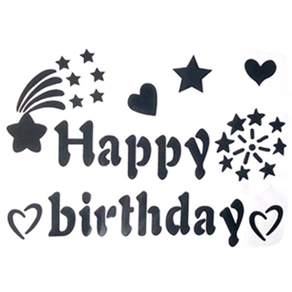 Gelukkige Verjaardag Ballon Decal Aluminiumfolie Ballon Decoratie Stickers Scrapbooking Craft Feestartikelen SEC88