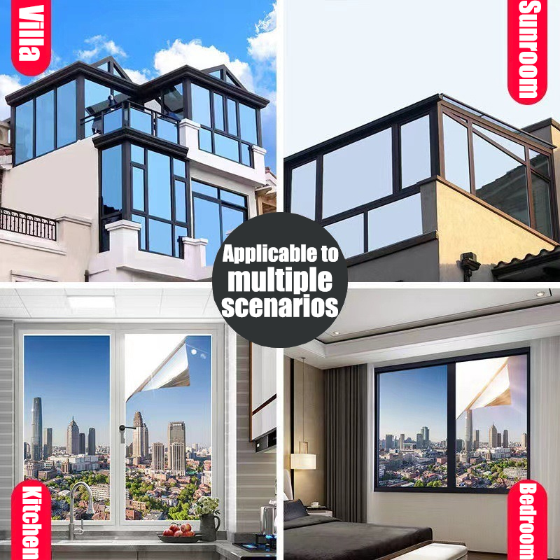 Window Insulation Glass Film Office Solar Film Living Room Shading One-way Anti Peeping Sunscreen Film Electrostatic Bonding