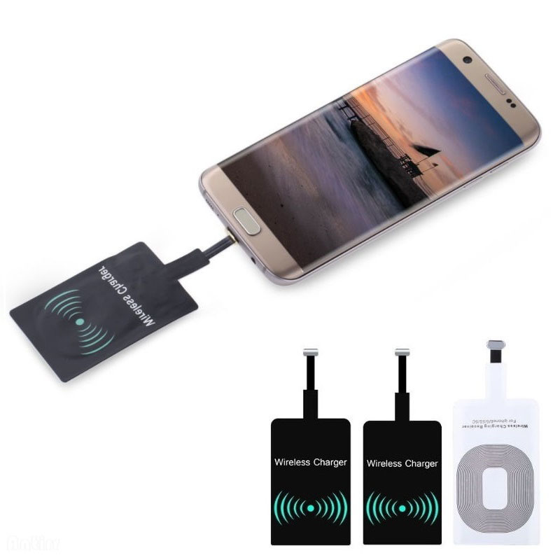 Pad ricevitore bobina di ricarica Wireless Standard Qi Ultra sottile per iPhone 5 5s 6Plus 6S 6SPlus 7 8 7Plus adattatore di ricarica intelligente