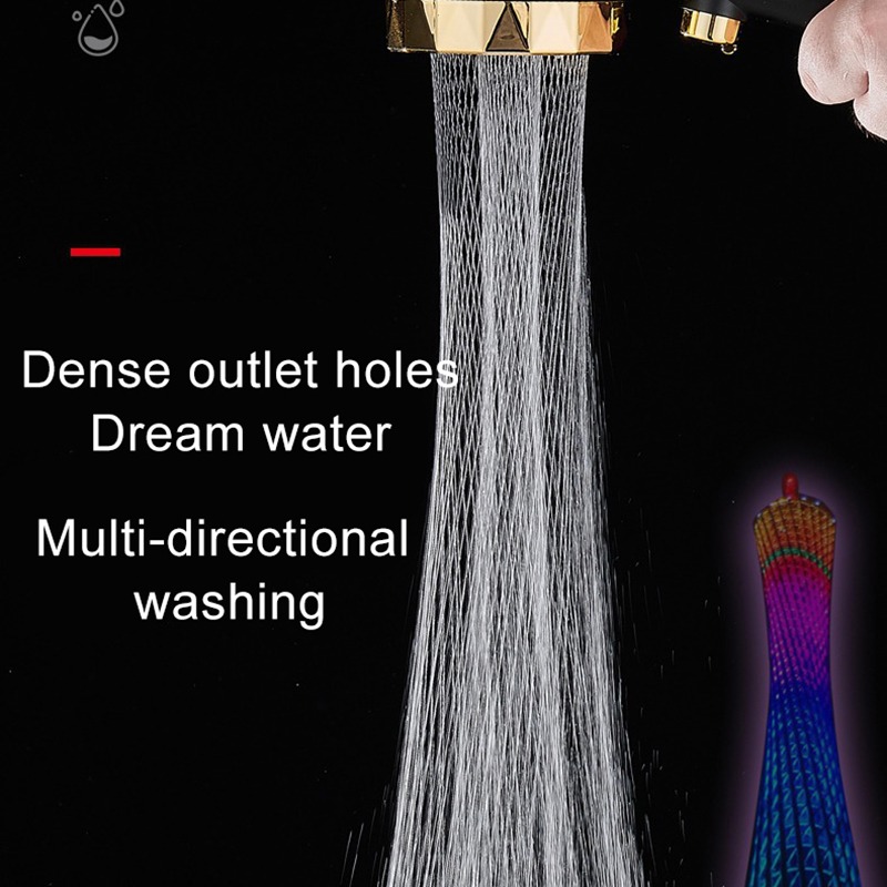 High Pressure Upgrade Shower Head 3 Modes Handheld Adjustable Water Saving ShowerHead Pressurized Spray Nozzle Bathroom Supplies