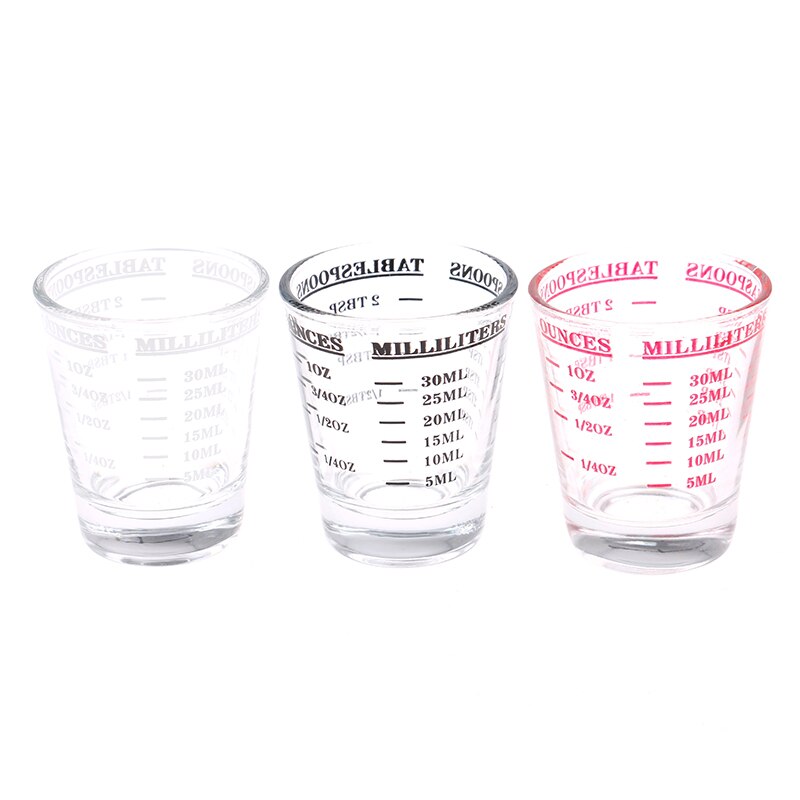 30 ML Glass Measuring Cup With Scale Shot Glass Liquid Glass Ounce Cup Baking Tools Kitchen Appliances