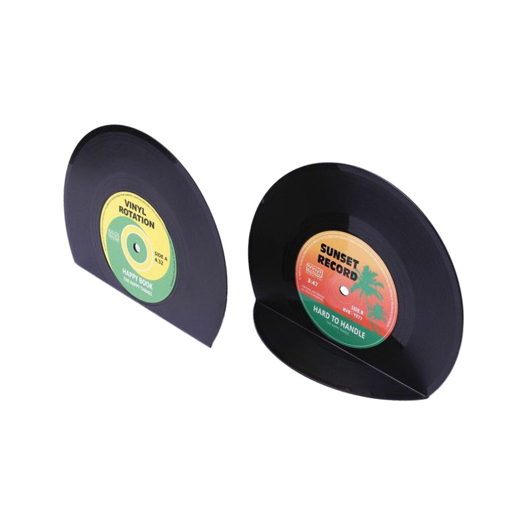 Vintage vinyl plastic boek cd boekensteunen mini boekenplank