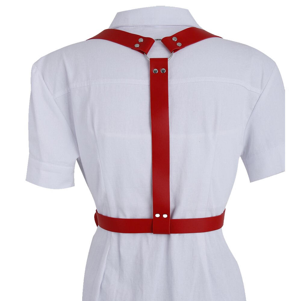 Women Punk Leather Harness Belt Strap Suspender Sexy Lady Handmade Belt Decorative Shirt Dress Vest Body Harness