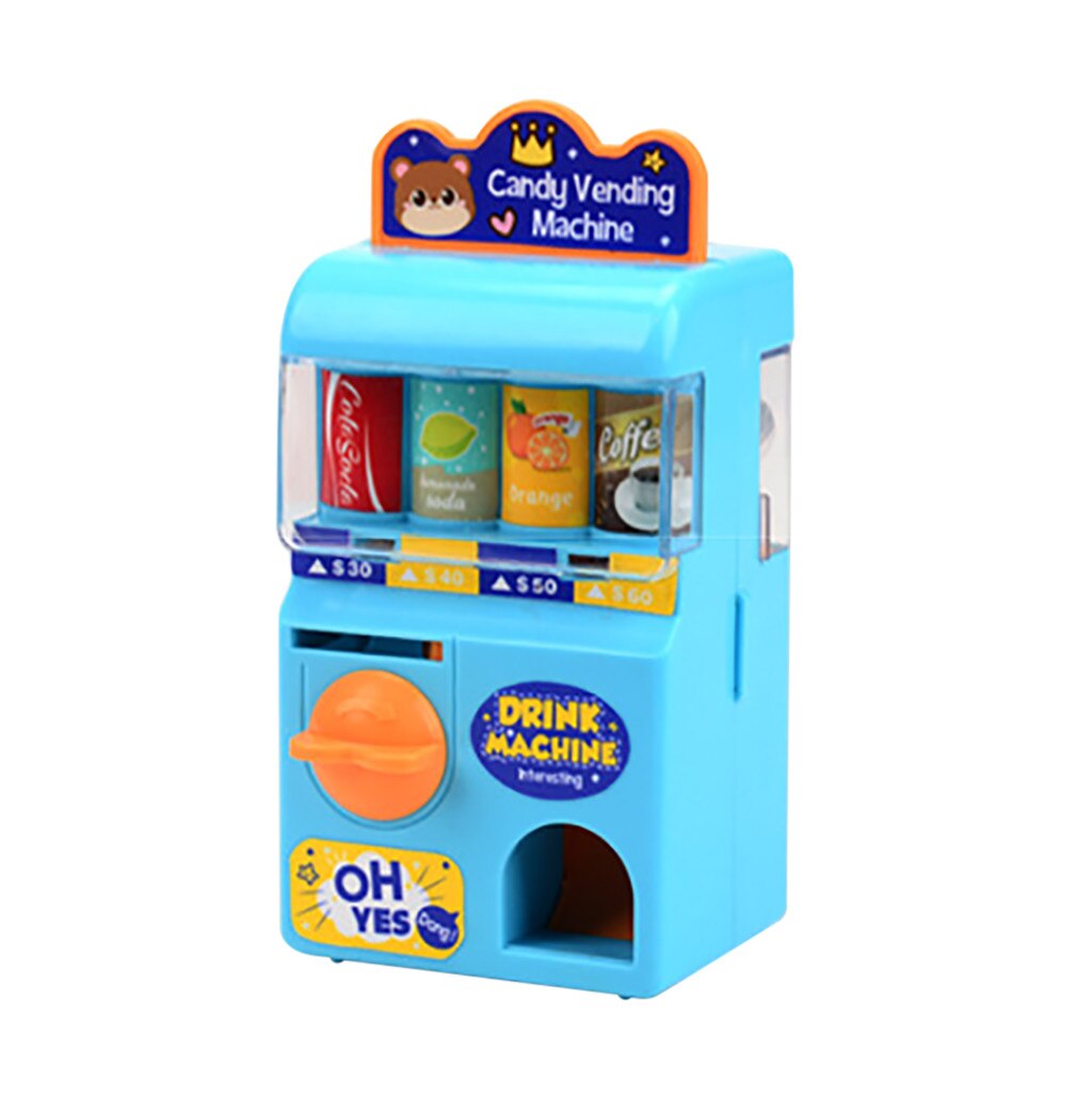 Baby Girl Pretend Play Toy Simulated Sound Mini Vending Machine Shopping House Set Kids Early Educational Toys Girls