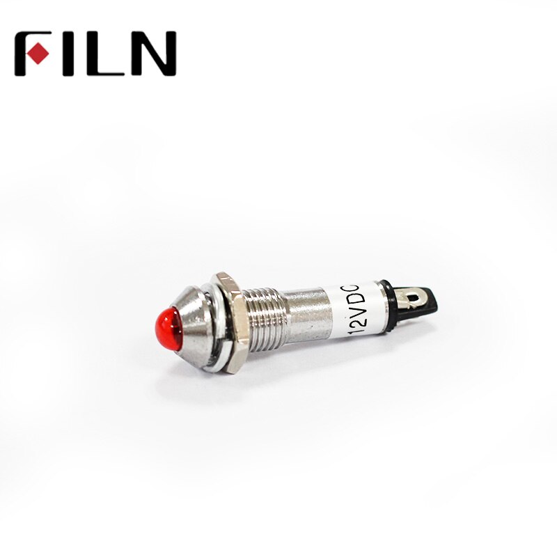filn 8mm hole 12v 24v 220v mini LED pilot light lamp