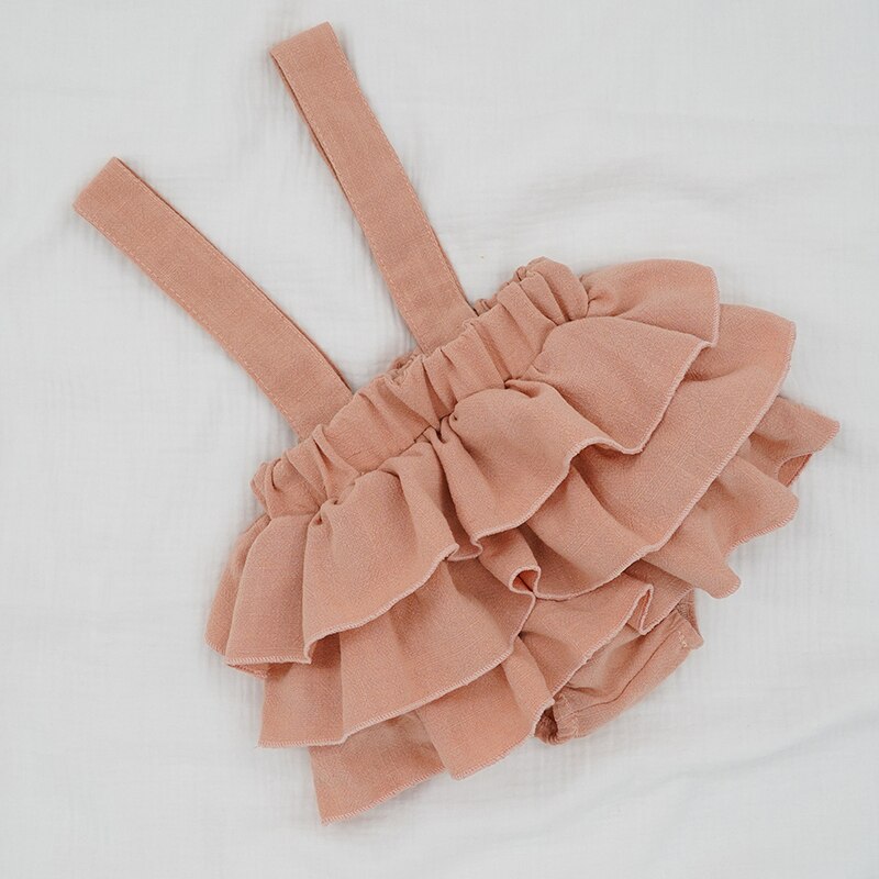 Sommer Baumwolle Baby Röcke Rüschen Baby Mädchen Pumphose kurze Hose Felsen Kleinkind freundlicher freundlicher Nette Geburtstag Party Ballettröckchen Röcke: Staub Rosa / L(12-18M)