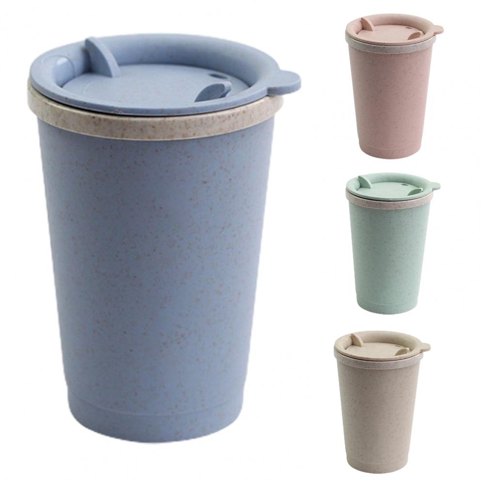 1PC Mug Leakproof Double-wall Insulation Wheat Fiber Straw Coffee Cup for Travel Coffee Mug Tea Mugs cup