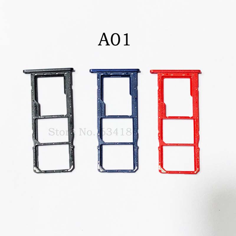 20Pcs Sim Lade Houder Voor Samsung Galaxy A01 Core Sim Card Tray Slot Houder Adapter Socket Reparatie Onderdelen