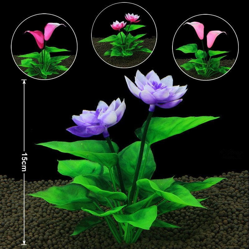 Kunstmatige aquariumplant decoratie aquarium landschapsarchitectuur watergras ornamenten lotusbloem aquatische decoratie aquarium achtergrond