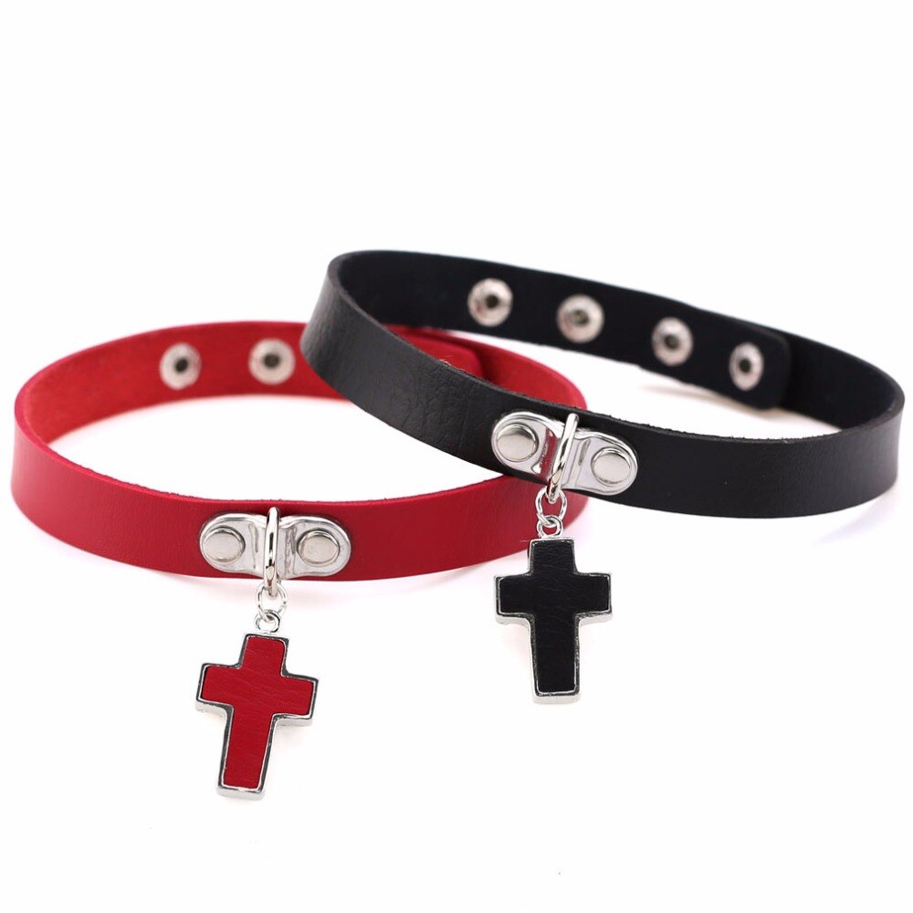 Gargantilla gótica de Cruz Negra para mujer, collar Punk rock, Gargantilla gótica, collar gargantilla de para mujer, joyería al por mayor