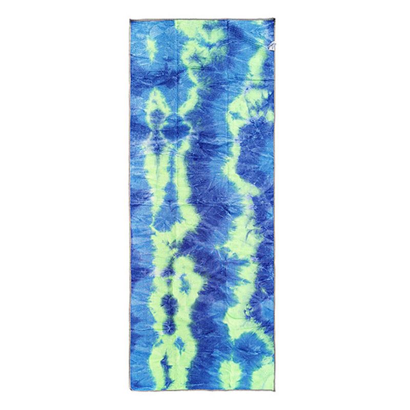 Sport Sneldrogende Wasbare Yoga Handdoek Inklapbare Overlay Siliconen Deeltjes: Blue Green