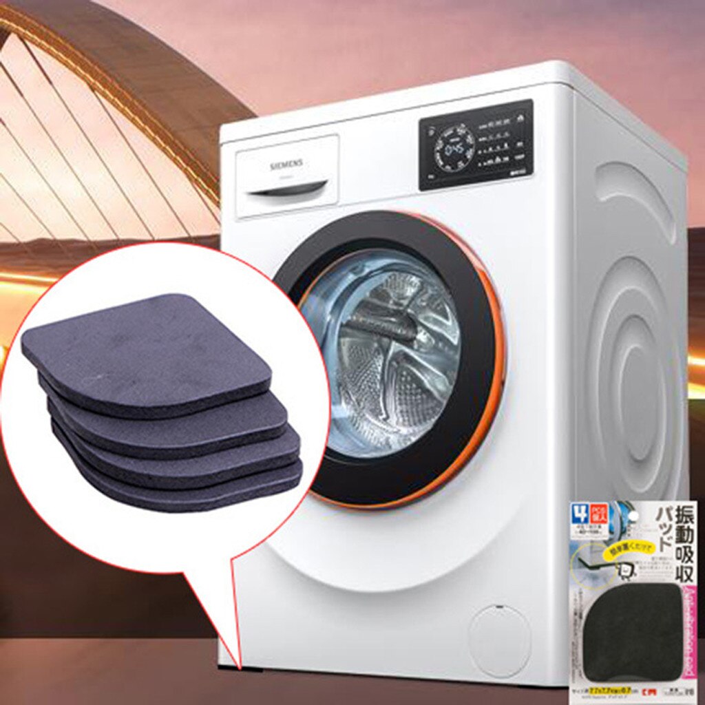 4 pcs Anti-vibration cushion bathroom washing machine shockproof pad Mute cotton refrigerator pad non-slip shock pads