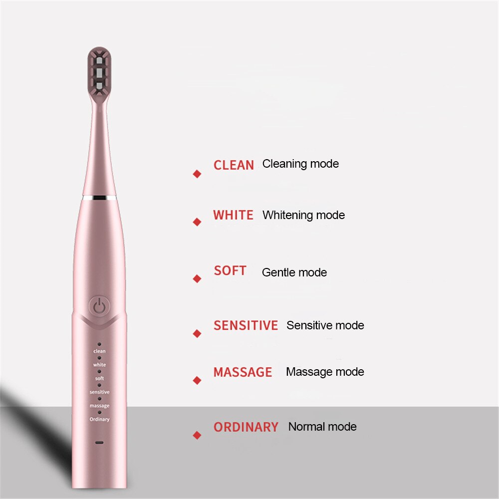 Powerful Electric Toothbrush Rechargeable Ultrasonic Sonic USB Charge Waterproof Teeth Brush 5 Modes Whitening Teeth Tools.