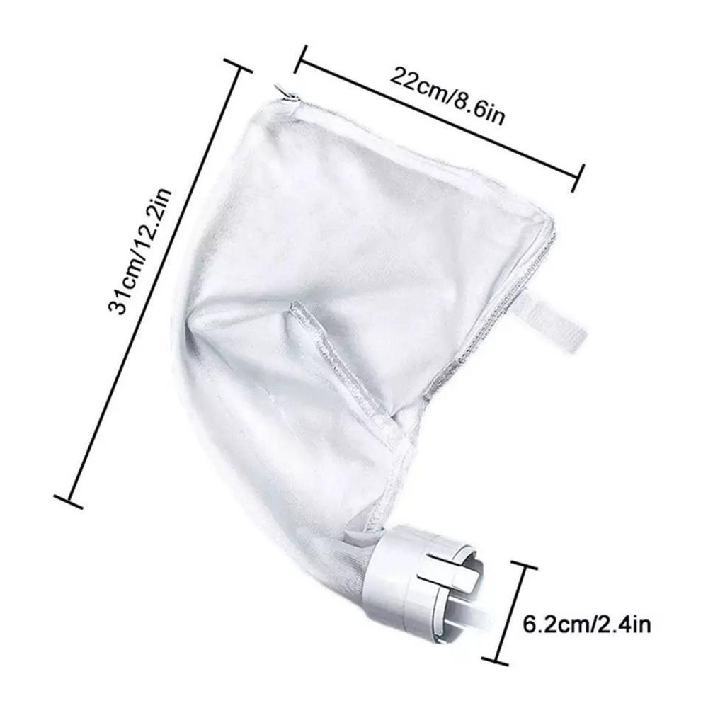 1/2 sacos do líquido de limpeza da piscina da malha do pc, substituição do zíper do saco para polaris 280 & 480 a abertura do líquido de limpeza da piscina faz a malha da piscina n50